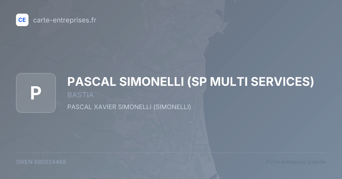PASCAL SIMONELLI (SP MULTI SERVICES) — 880024468 — fiche entreprise