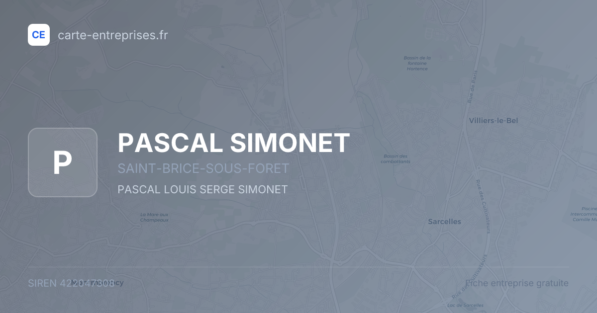 PASCAL SIMONET — 422047308 — fiche entreprise
