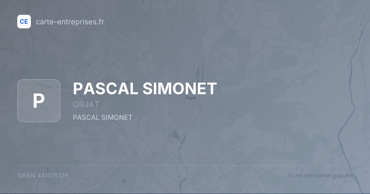 PASCAL SIMONET — 441475126 — fiche entreprise