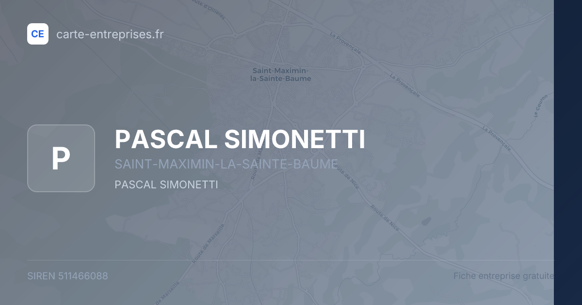 PASCAL SIMONETTI — 511466088 — fiche entreprise