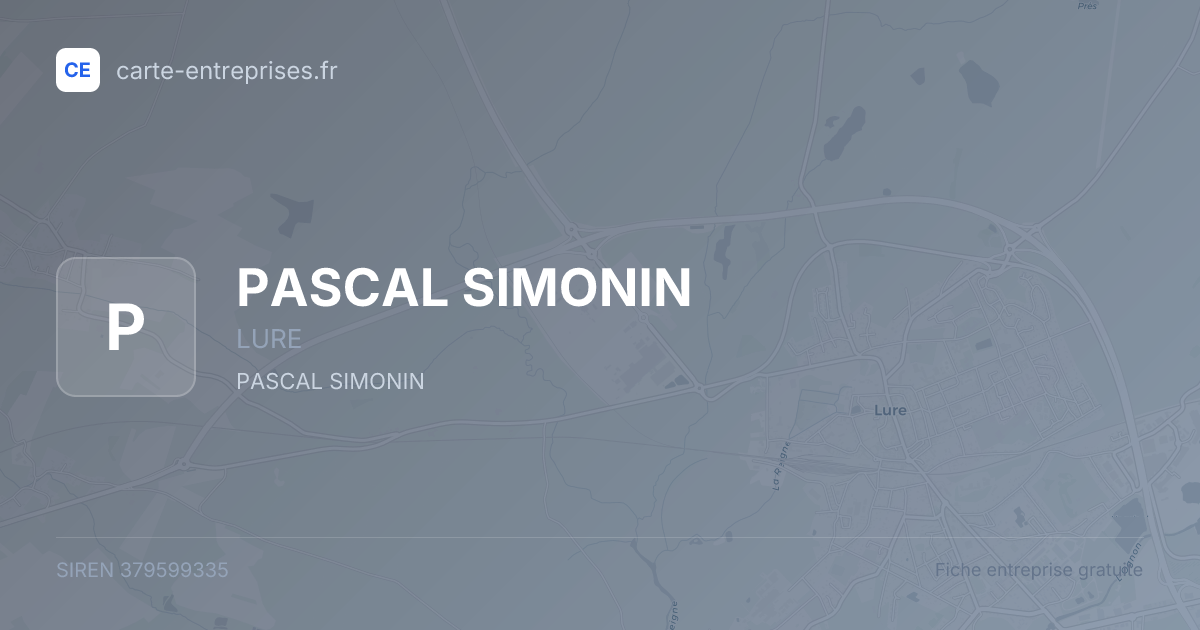 PASCAL SIMONIN — 379599335 — fiche entreprise