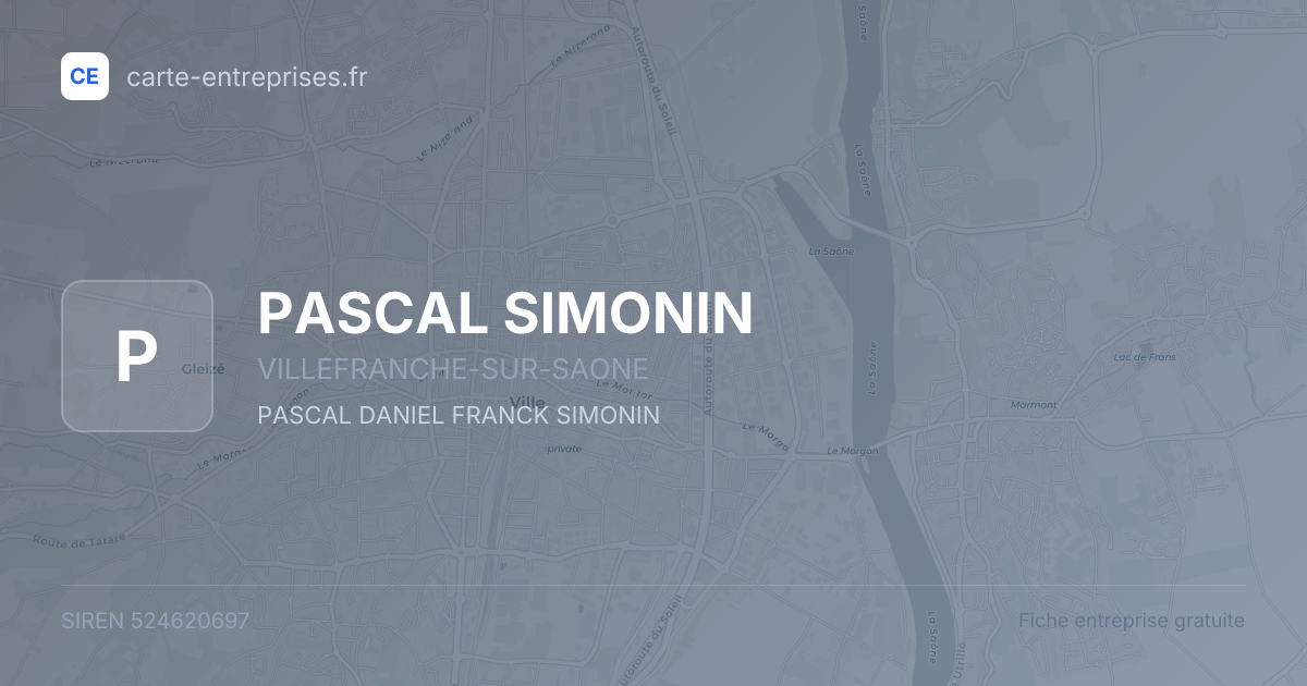 PASCAL SIMONIN — 524620697 — fiche entreprise