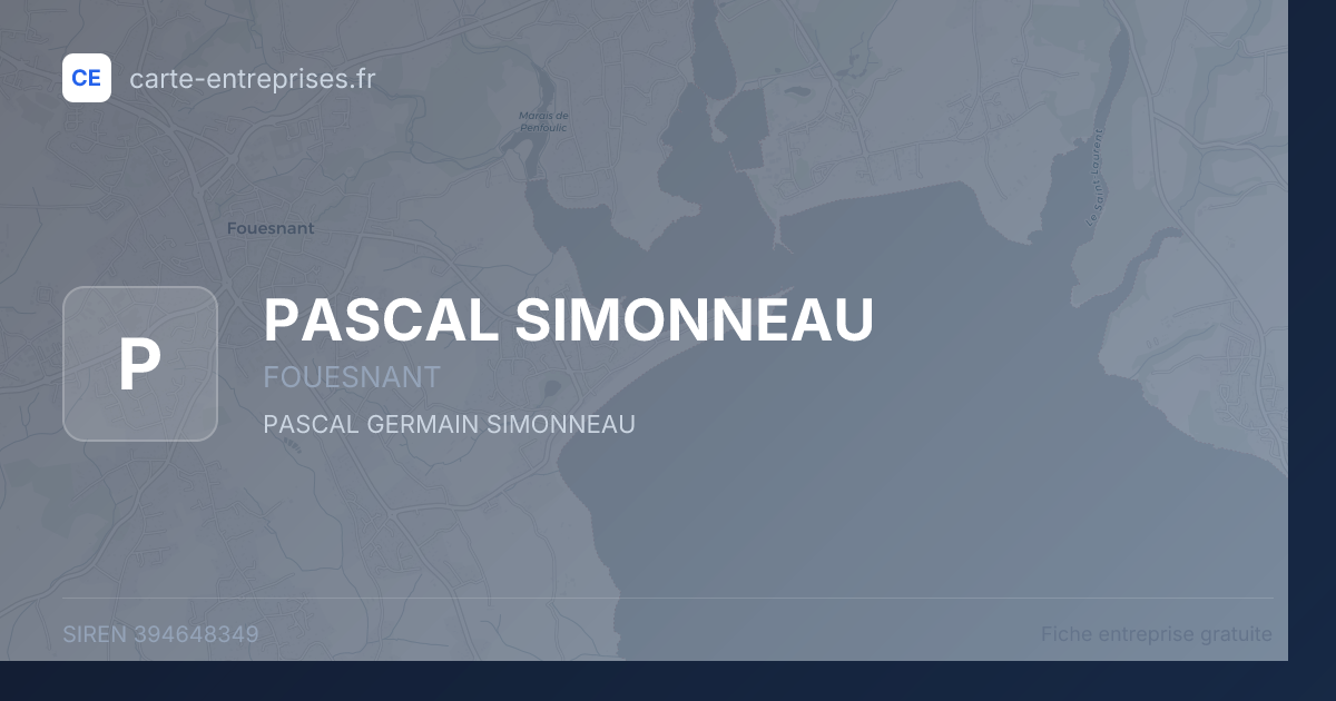 PASCAL SIMONNEAU — 394648349 — fiche entreprise