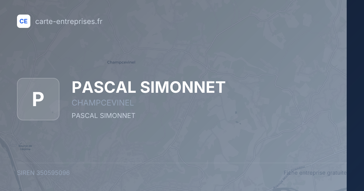 PASCAL SIMONNET — 350595096 — fiche entreprise