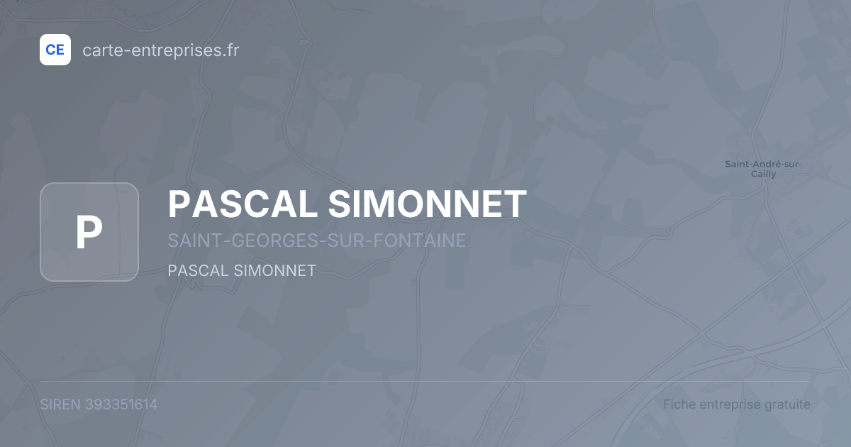 PASCAL SIMONNET — 393351614 — fiche entreprise
