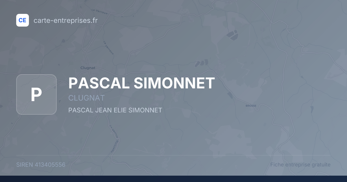 PASCAL SIMONNET — 413405556 — fiche entreprise