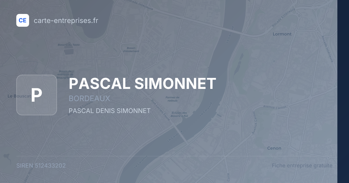 PASCAL SIMONNET — 512433202 — fiche entreprise
