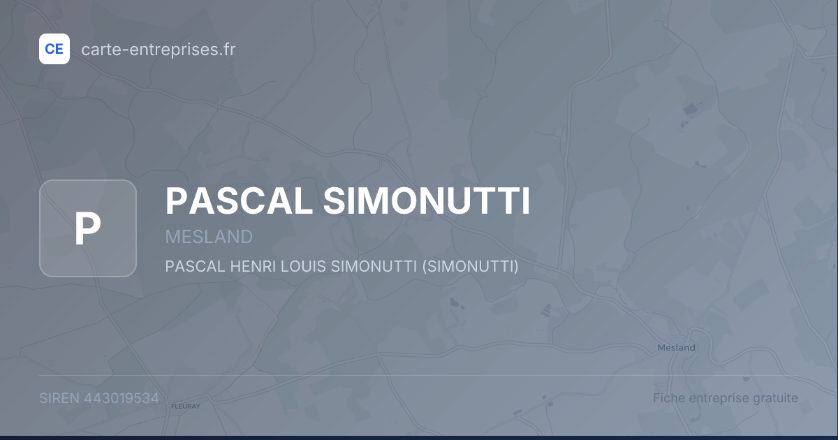 PASCAL SIMONUTTI — 443019534 — fiche entreprise