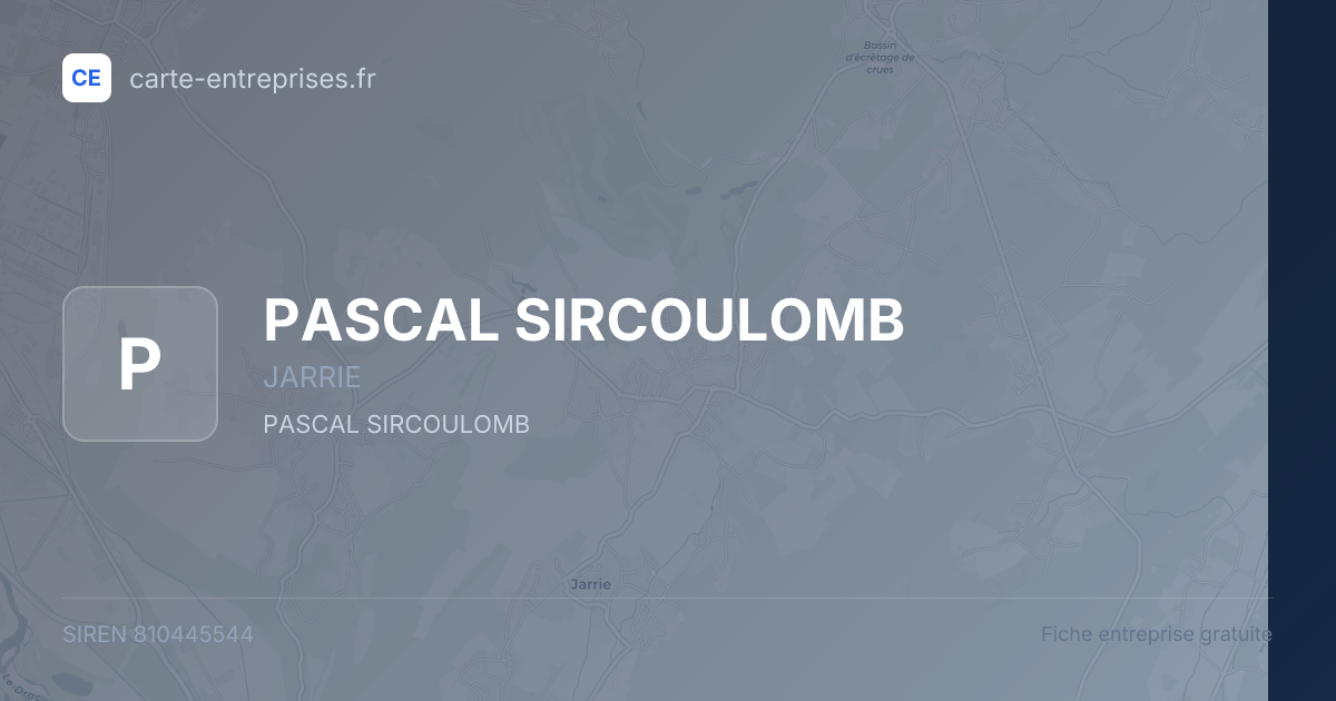 PASCAL SIRCOULOMB — 810445544 — fiche entreprise