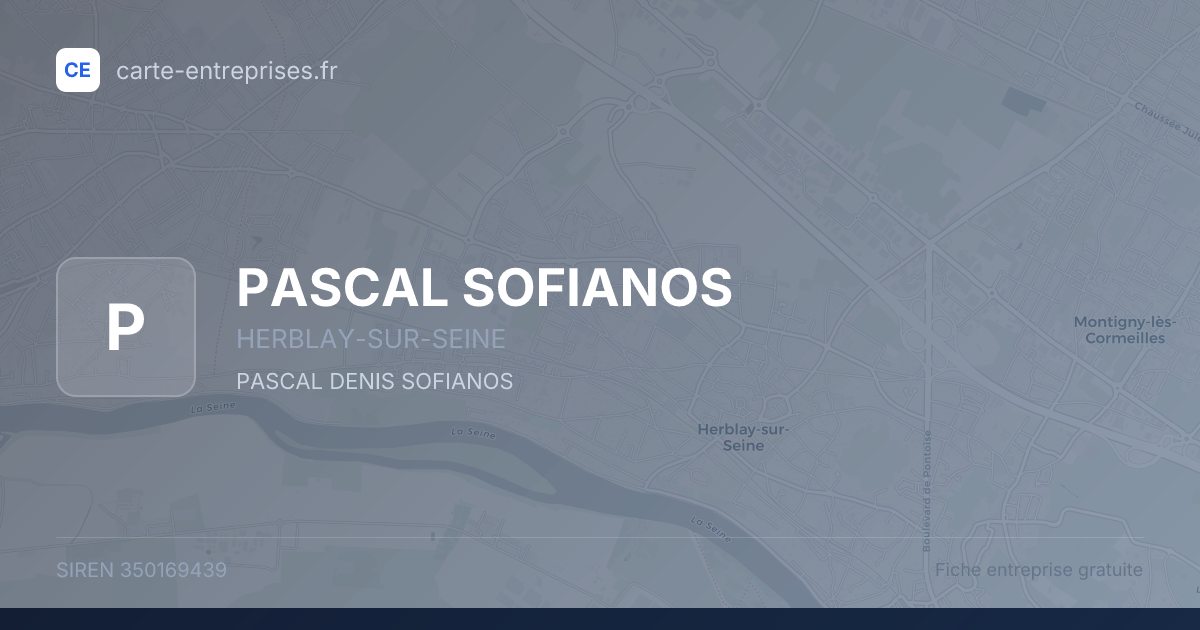 PASCAL SOFIANOS — 350169439 — fiche entreprise
