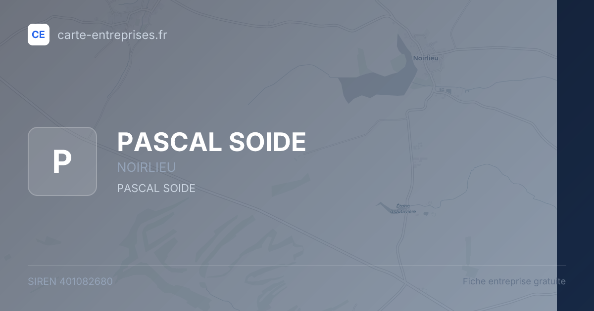 PASCAL SOIDE — 401082680 — fiche entreprise