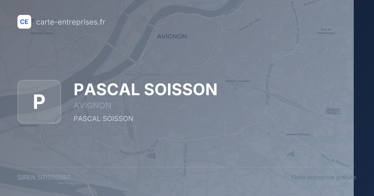 PASCAL SOISSON — 501050587 — fiche entreprise