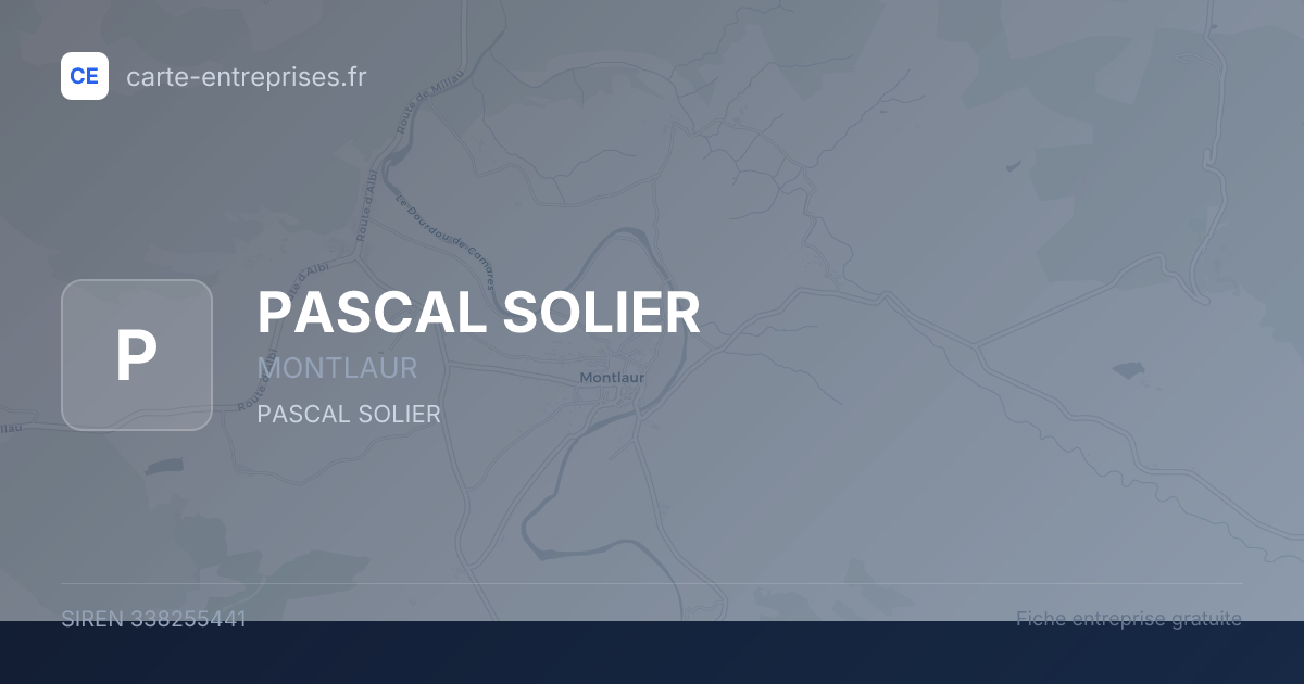 PASCAL SOLIER — 338255441 — fiche entreprise
