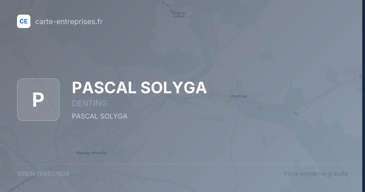 PASCAL SOLYGA — 788557809 — fiche entreprise