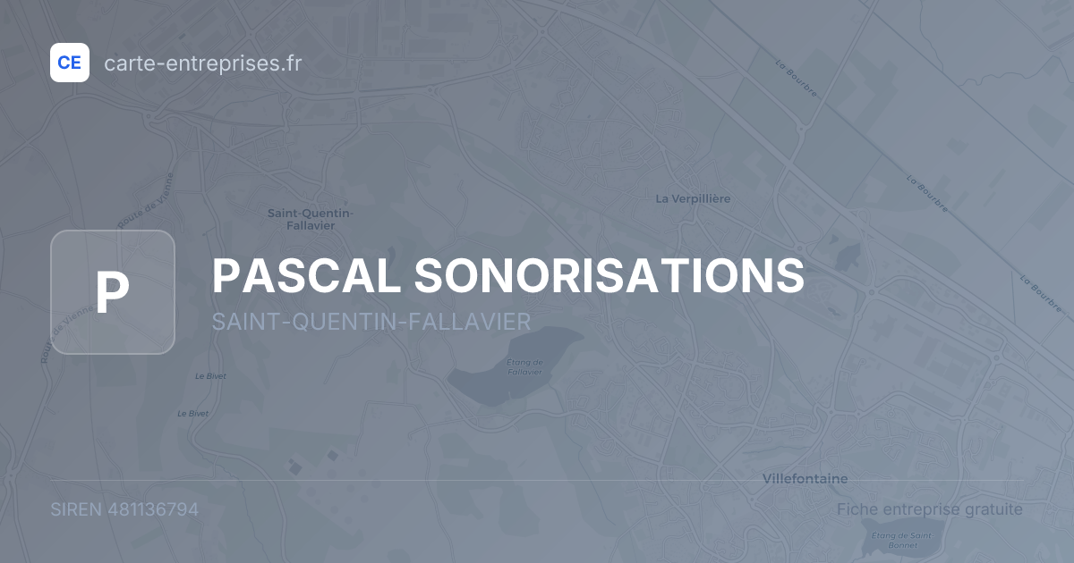 PASCAL SONORISATIONS — 481136794 — fiche entreprise