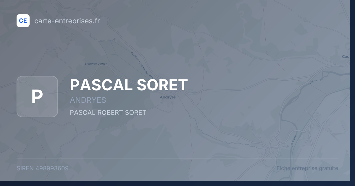 PASCAL SORET — 498993609 — fiche entreprise