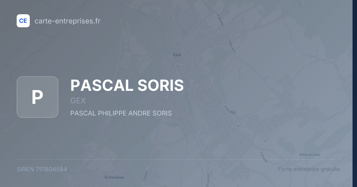 PASCAL SORIS — 751804584 — fiche entreprise