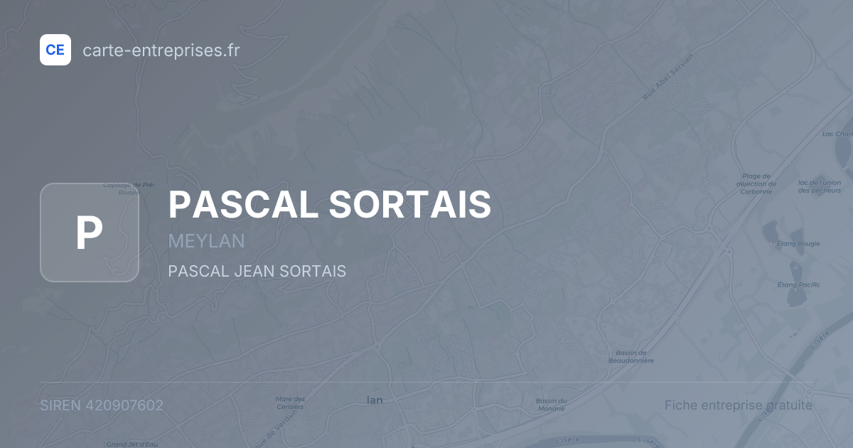PASCAL SORTAIS — 420907602 — fiche entreprise