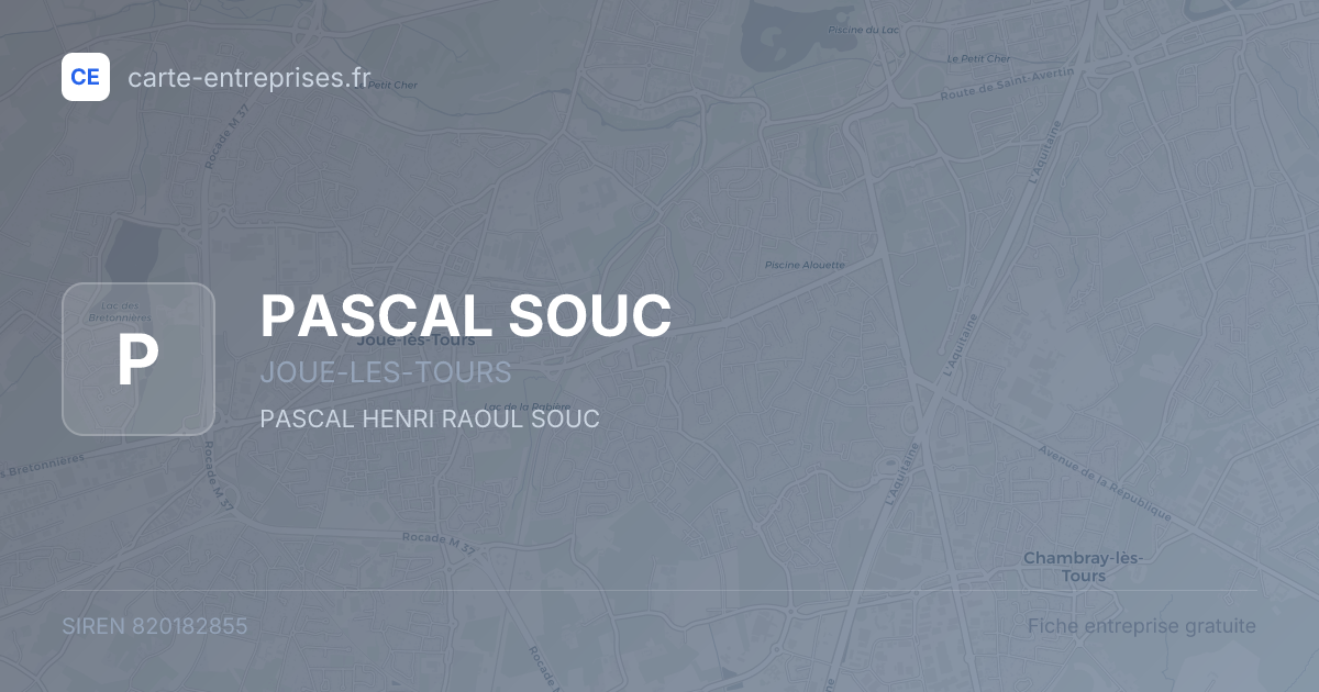 PASCAL SOUC — 820182855 — fiche entreprise