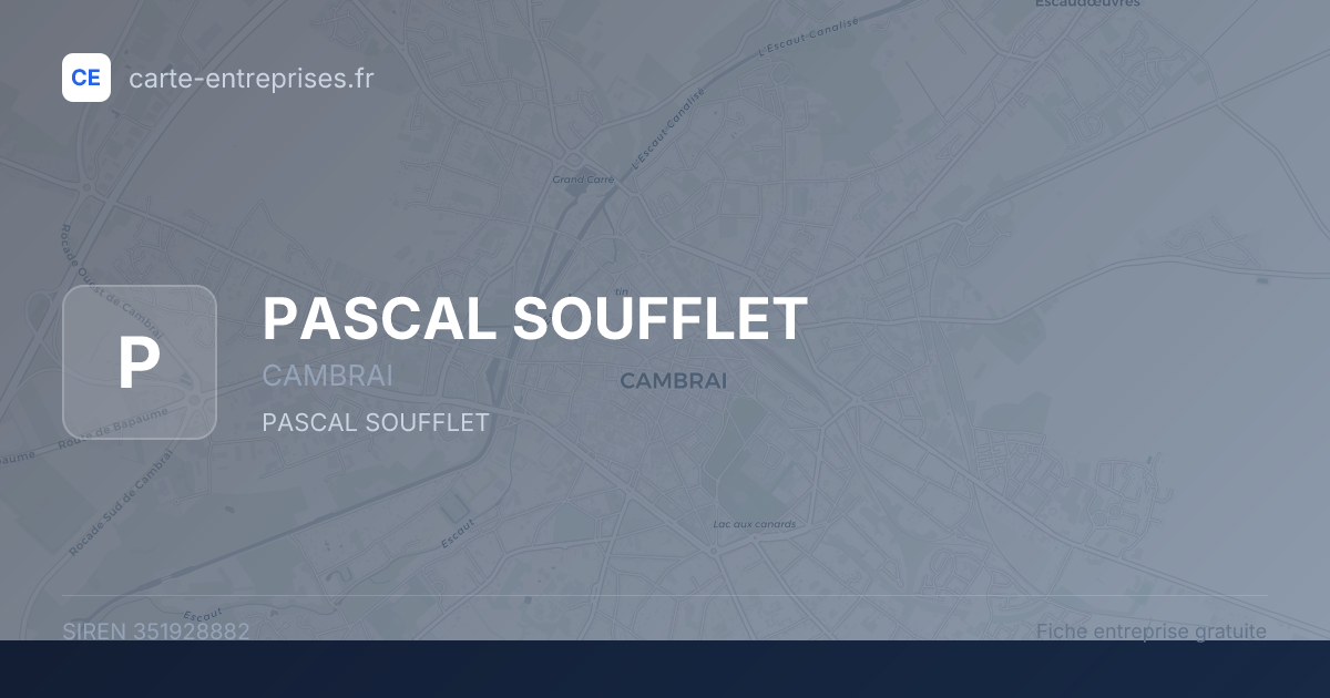 PASCAL SOUFFLET — 351928882 — fiche entreprise