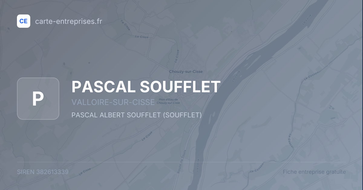 PASCAL SOUFFLET — 382613339 — fiche entreprise