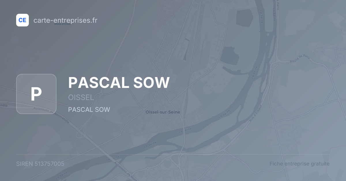 PASCAL SOW — 513757005 — fiche entreprise
