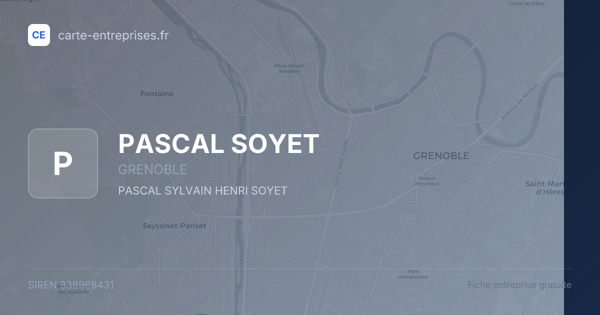 PASCAL SOYET — 338968431 — fiche entreprise