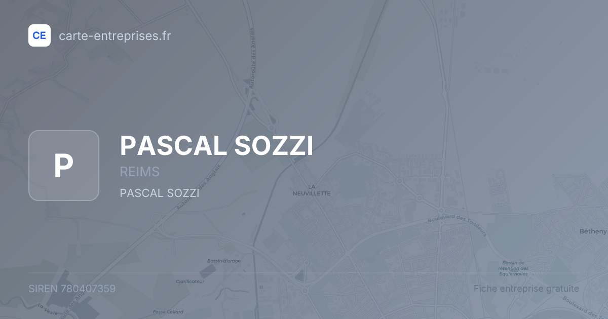 PASCAL SOZZI — 780407359 — fiche entreprise