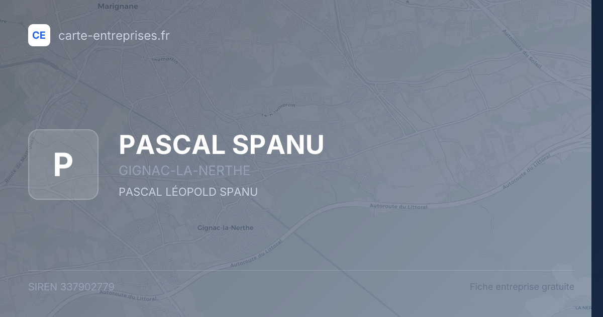 PASCAL SPANU — 337902779 — fiche entreprise