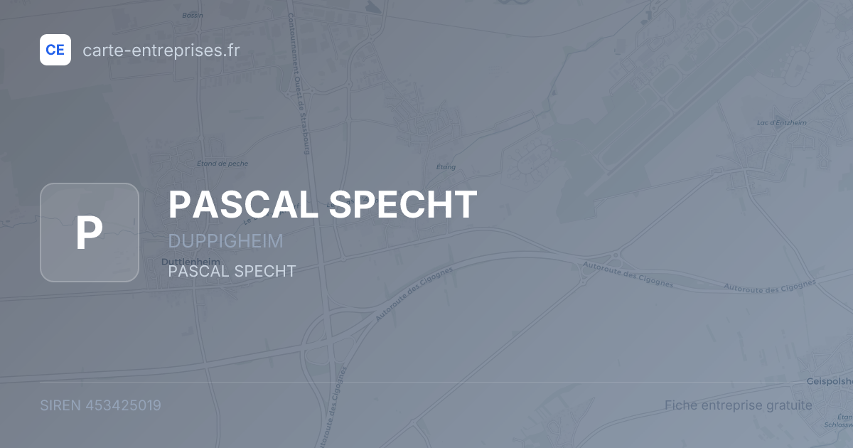 PASCAL SPECHT — 453425019 — fiche entreprise