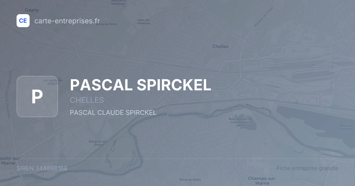 PASCAL SPIRCKEL — 344898168 — fiche entreprise