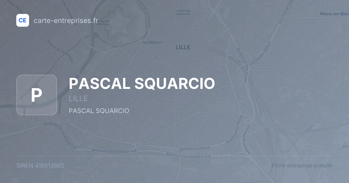 PASCAL SQUARCIO — 419513965 — fiche entreprise