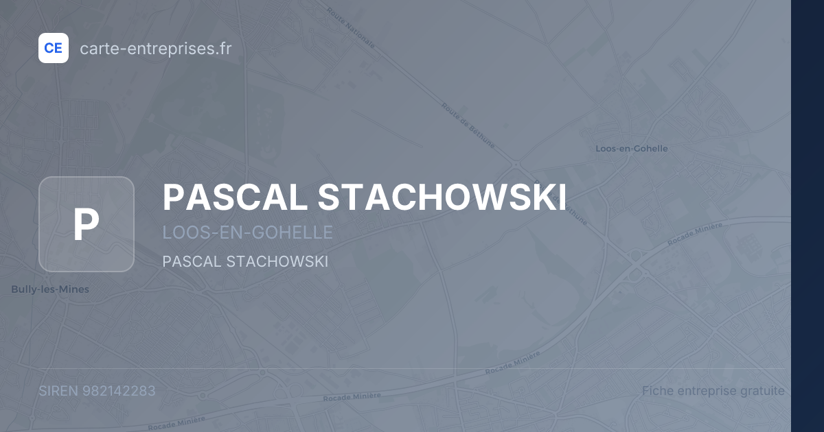 PASCAL STACHOWSKI — 982142283 — fiche entreprise