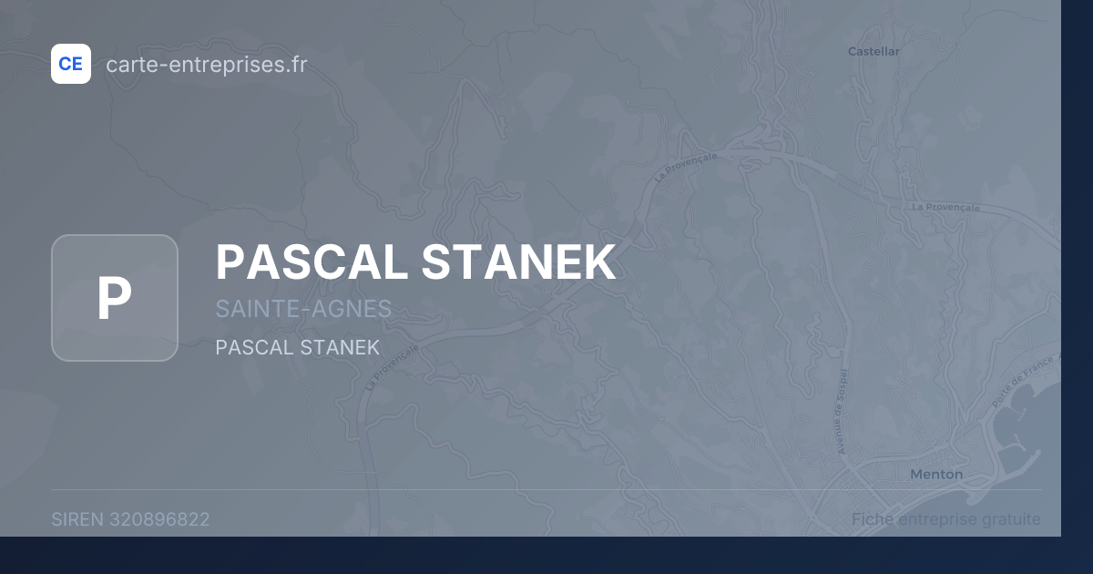 PASCAL STANEK — 320896822 — fiche entreprise