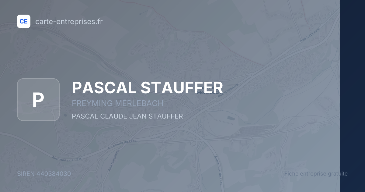 PASCAL STAUFFER — 440384030 — fiche entreprise