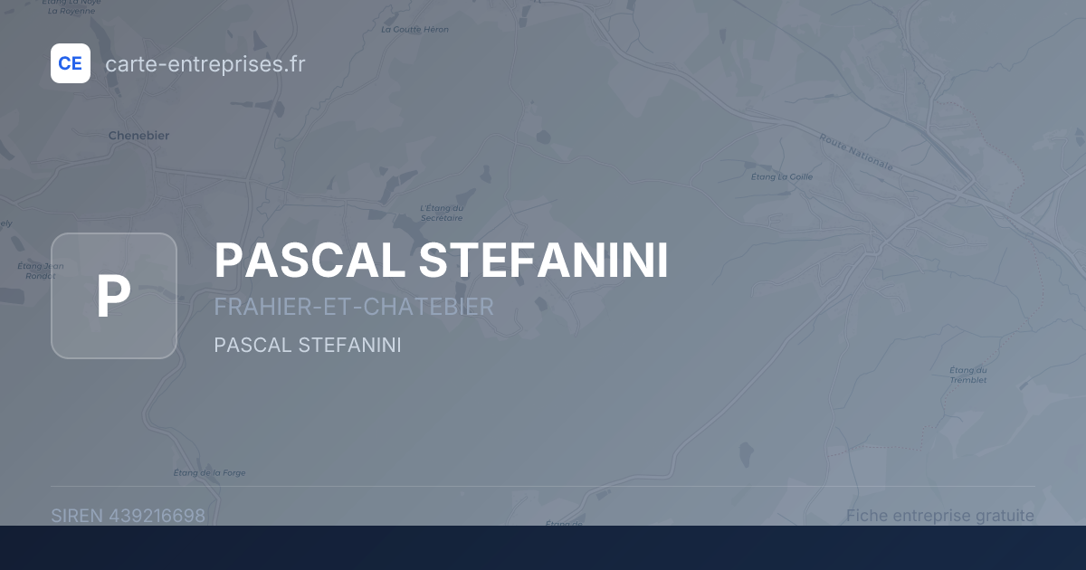 PASCAL STEFANINI — 439216698 — fiche entreprise