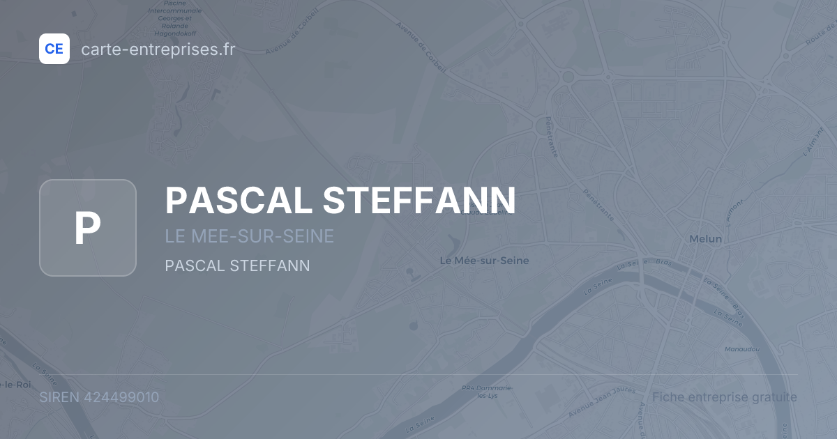 PASCAL STEFFANN — 424499010 — fiche entreprise