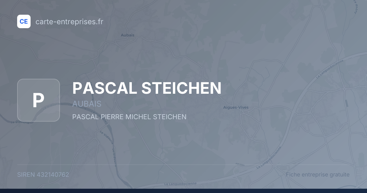 PASCAL STEICHEN — 432140762 — fiche entreprise