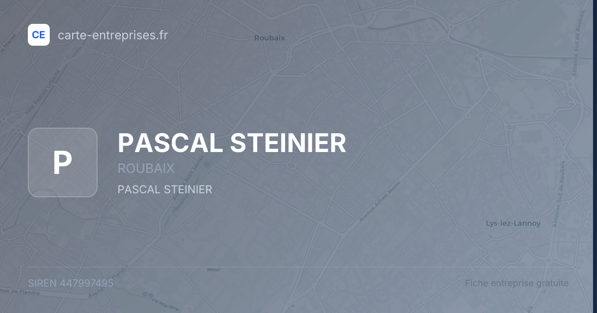 PASCAL STEINIER — 447997495 — fiche entreprise