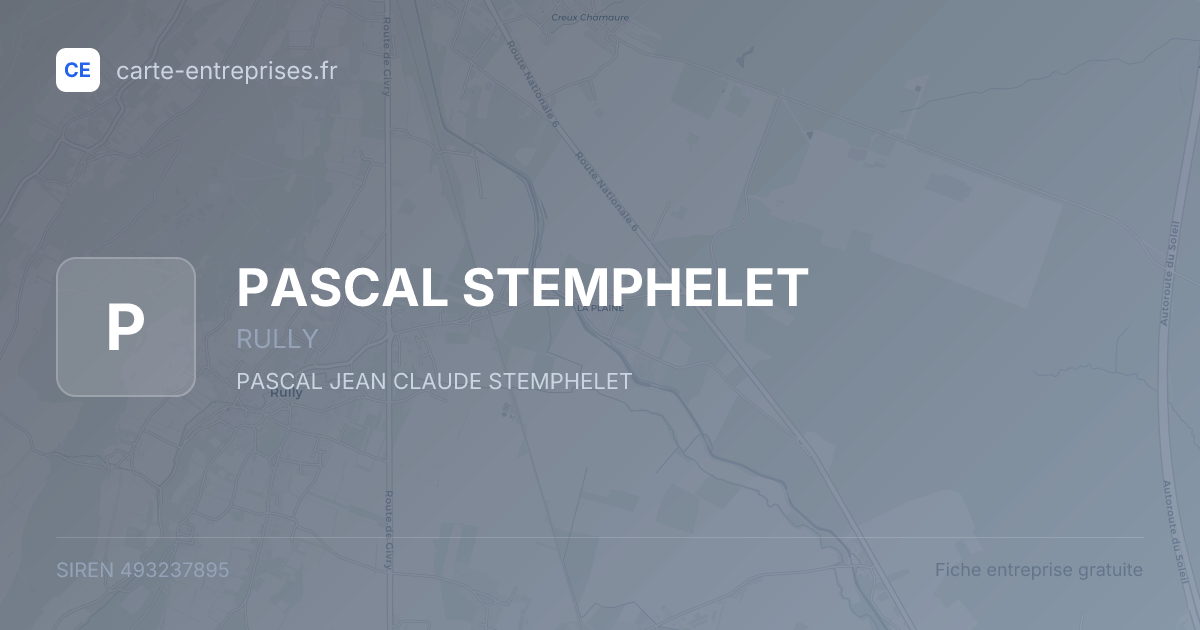 PASCAL STEMPHELET — 493237895 — fiche entreprise