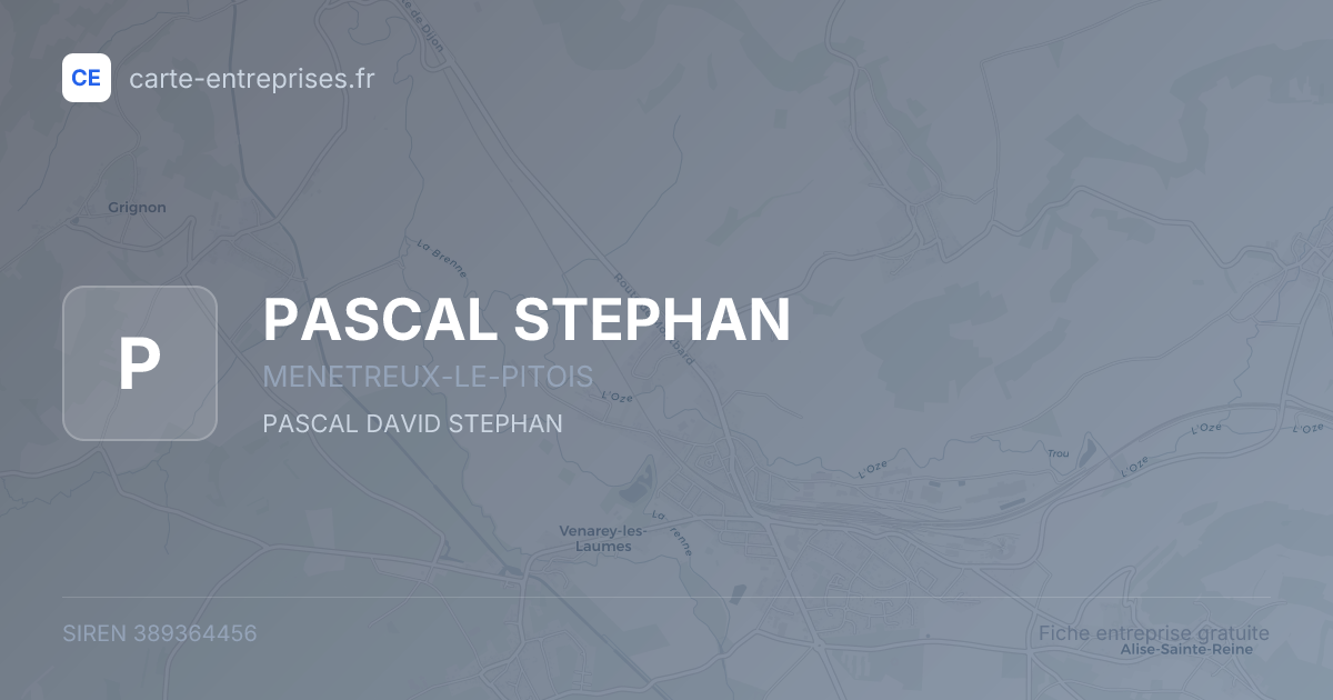 PASCAL STEPHAN — 389364456 — fiche entreprise