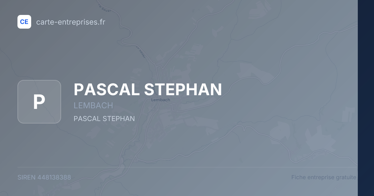 PASCAL STEPHAN — 448138388 — fiche entreprise