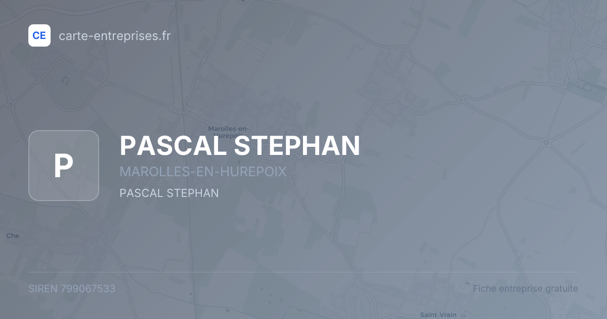 PASCAL STEPHAN — 799067533 — fiche entreprise