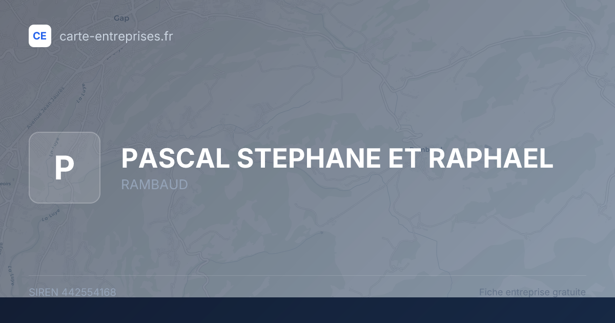 PASCAL STEPHANE ET RAPHAEL — 442554168 — fiche entreprise