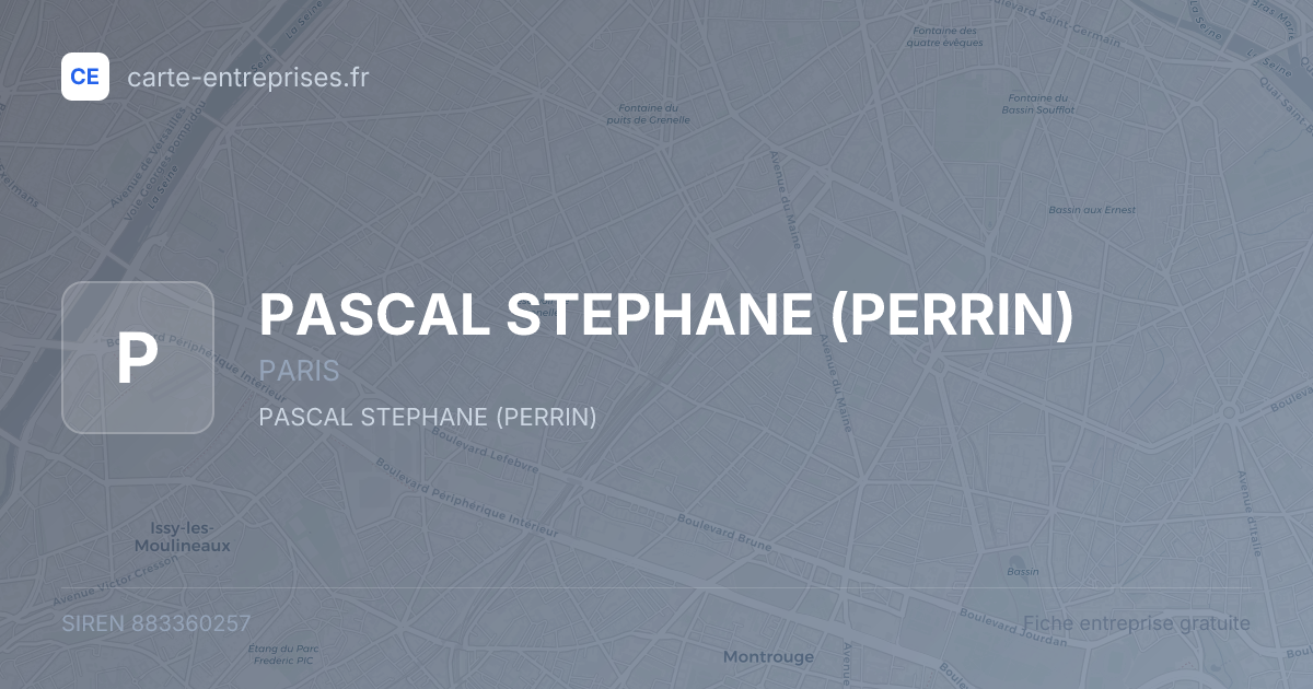 PASCAL STEPHANE (PERRIN) — 883360257 — fiche entreprise