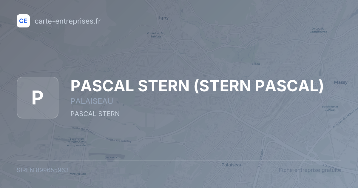 PASCAL STERN (STERN PASCAL) — 899655963 — fiche entreprise