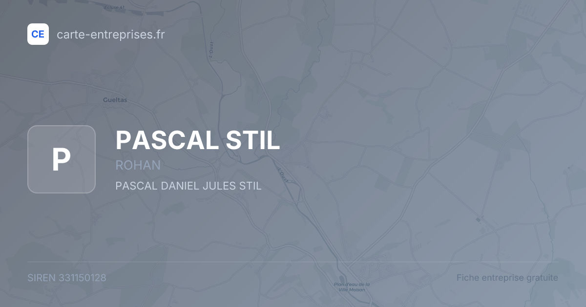 PASCAL STIL — 331150128 — fiche entreprise