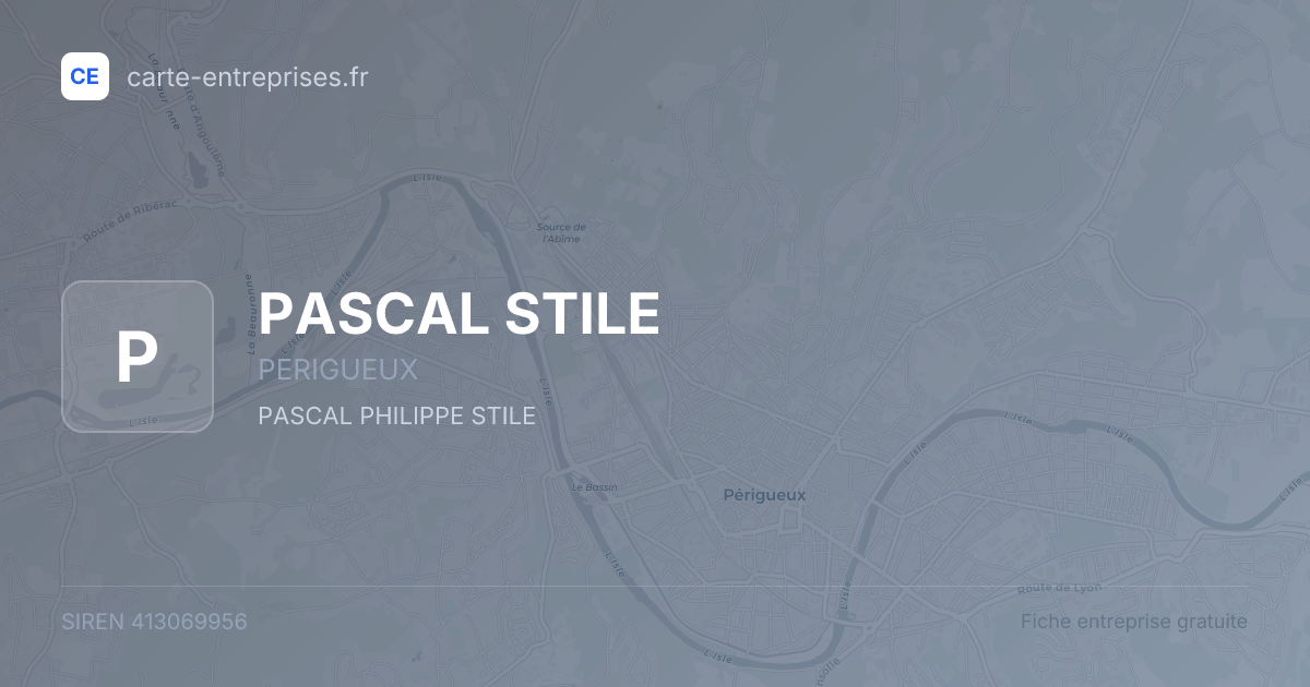 PASCAL STILE — 413069956 — fiche entreprise