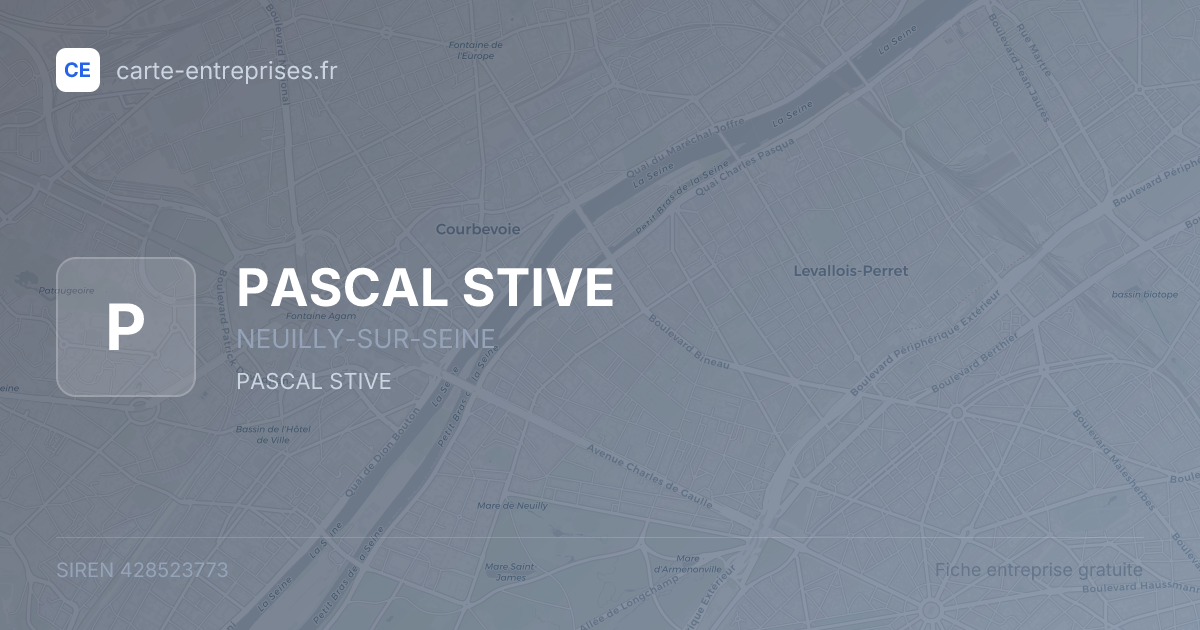 PASCAL STIVE — 428523773 — fiche entreprise