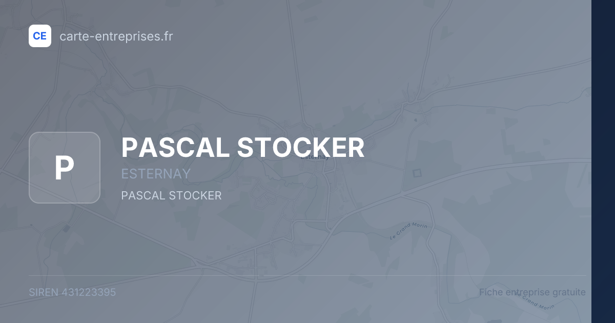 PASCAL STOCKER — 431223395 — fiche entreprise